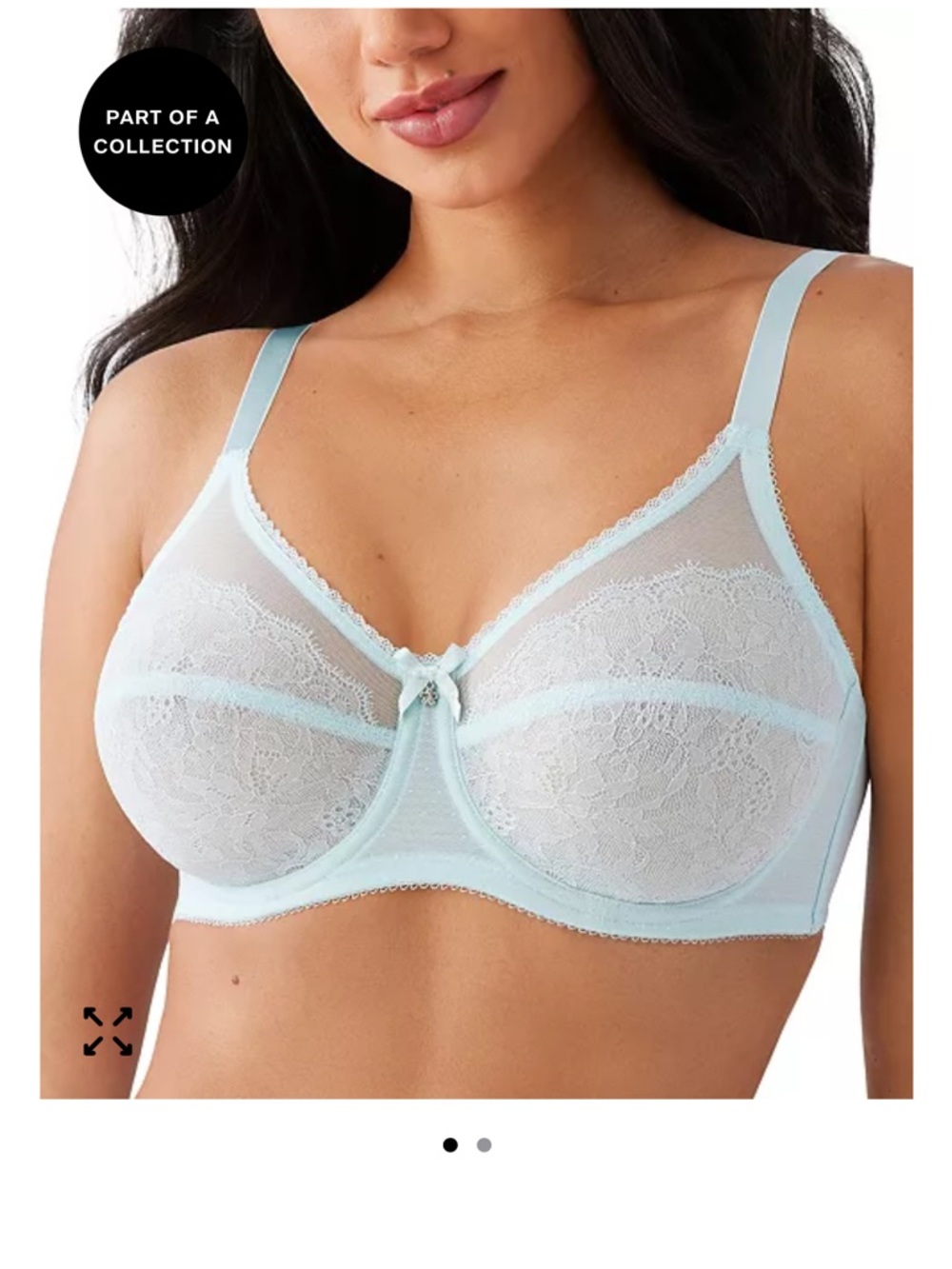 Wacoal Retro Chic Full Figure Underwire Bra 36DDD set of 2